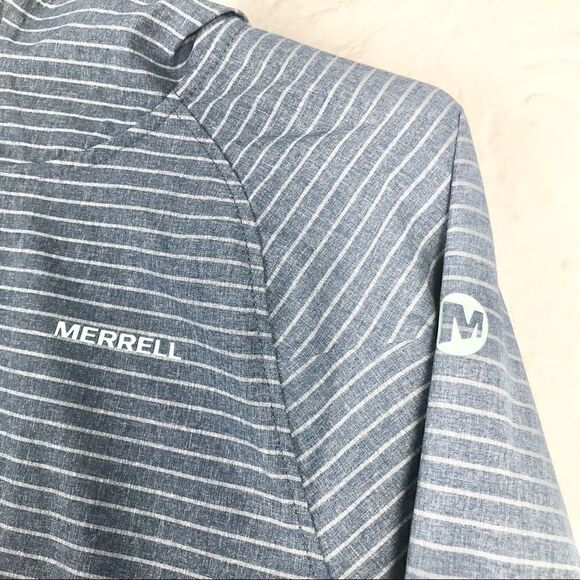Merrell Blue Pinstriped Performance Zip Up Jacket - Picture 5 of 7